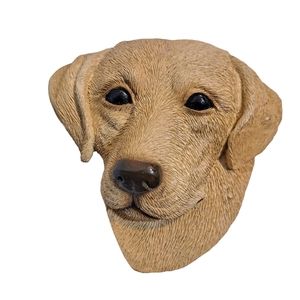 Vintage Living Stone Yellow Lab Refrigerator Magnet 3 1/4"